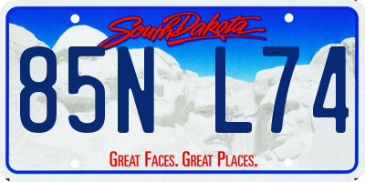 SD license plate 85NL74