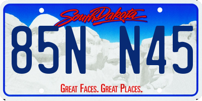 SD license plate 85NN45