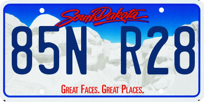 SD license plate 85NR28