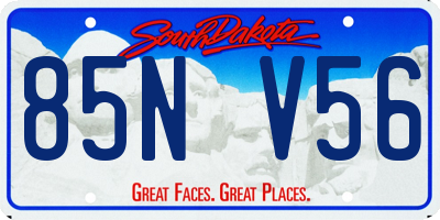 SD license plate 85NV56