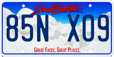 SD license plate 85NX09