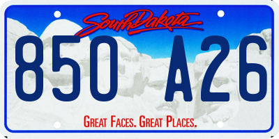 SD license plate 85OA26