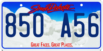 SD license plate 85OA56