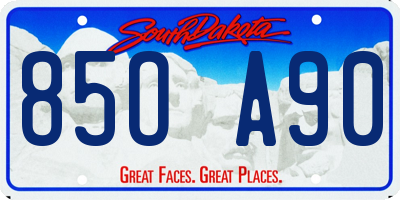 SD license plate 85OA90