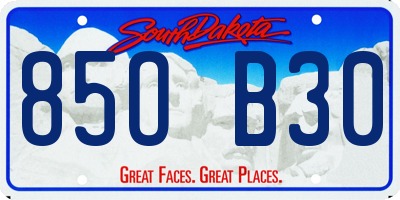 SD license plate 85OB30