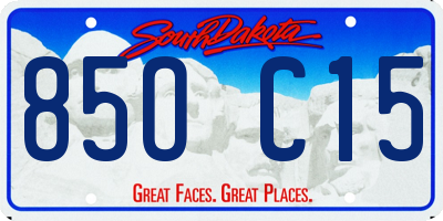 SD license plate 85OC15
