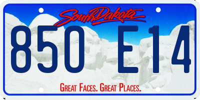 SD license plate 85OE14