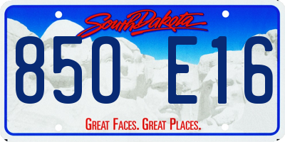 SD license plate 85OE16