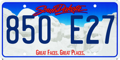 SD license plate 85OE27