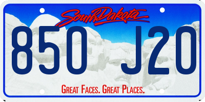 SD license plate 85OJ20