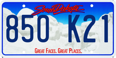 SD license plate 85OK21