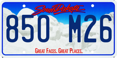 SD license plate 85OM26