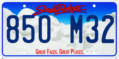 SD license plate 85OM32