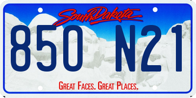 SD license plate 85ON21
