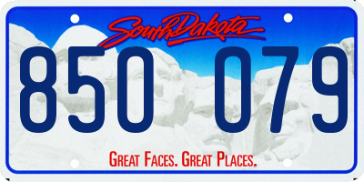 SD license plate 85OO79