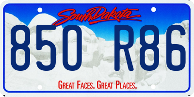 SD license plate 85OR86