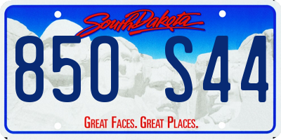 SD license plate 85OS44