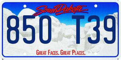 SD license plate 85OT39