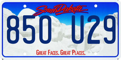 SD license plate 85OU29