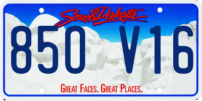 SD license plate 85OV16