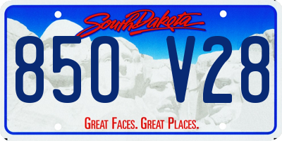 SD license plate 85OV28