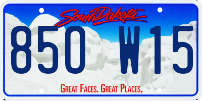 SD license plate 85OW15
