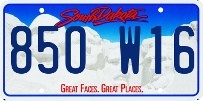 SD license plate 85OW16