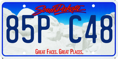 SD license plate 85PC48