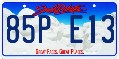 SD license plate 85PE13