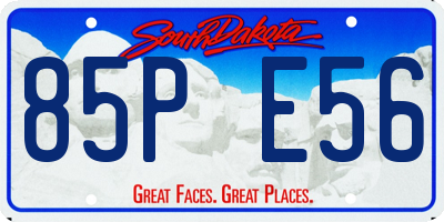 SD license plate 85PE56
