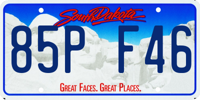 SD license plate 85PF46