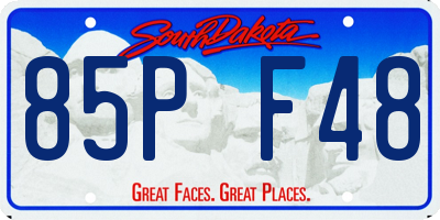 SD license plate 85PF48
