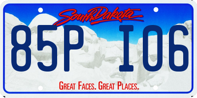 SD license plate 85PI06