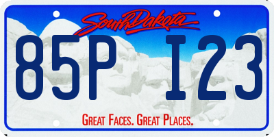SD license plate 85PI23