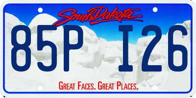 SD license plate 85PI26