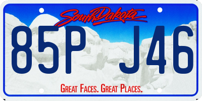 SD license plate 85PJ46