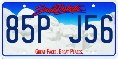 SD license plate 85PJ56