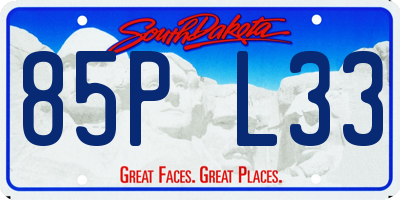 SD license plate 85PL33