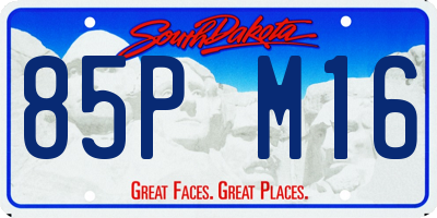 SD license plate 85PM16