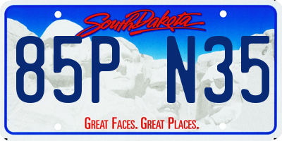 SD license plate 85PN35