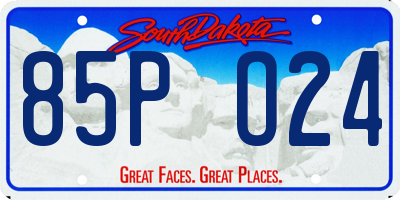SD license plate 85PO24