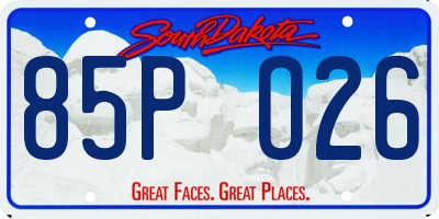 SD license plate 85PO26