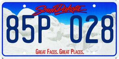 SD license plate 85PO28