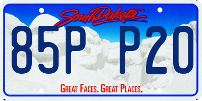 SD license plate 85PP20