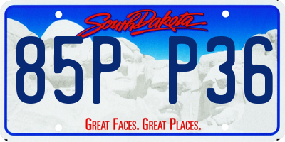 SD license plate 85PP36