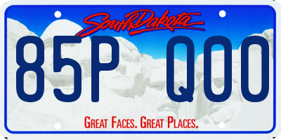 SD license plate 85PQ00