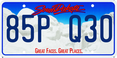 SD license plate 85PQ30