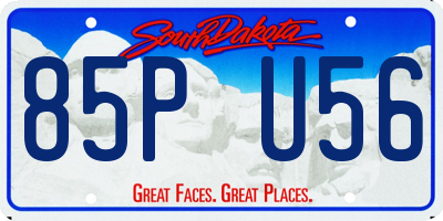 SD license plate 85PU56