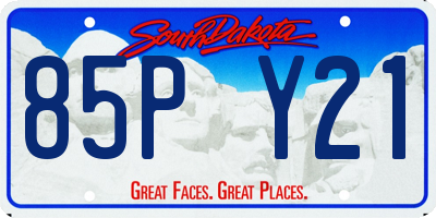 SD license plate 85PY21