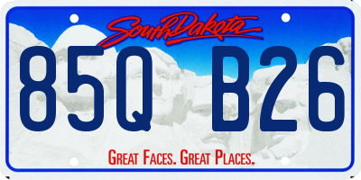 SD license plate 85QB26
